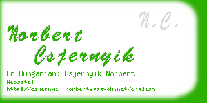 norbert csjernyik business card
